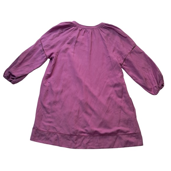 LOFT Dress Women's XL Mini Cutout Linen‎ Blend Pocket Purple Relaxed Fit - Picture 2 of 9